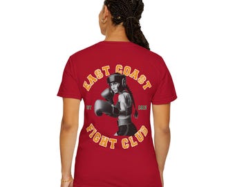 East Coast Fight Club, Vintage, Woman Graphic, T-Shirt | GYM Athletic Tee