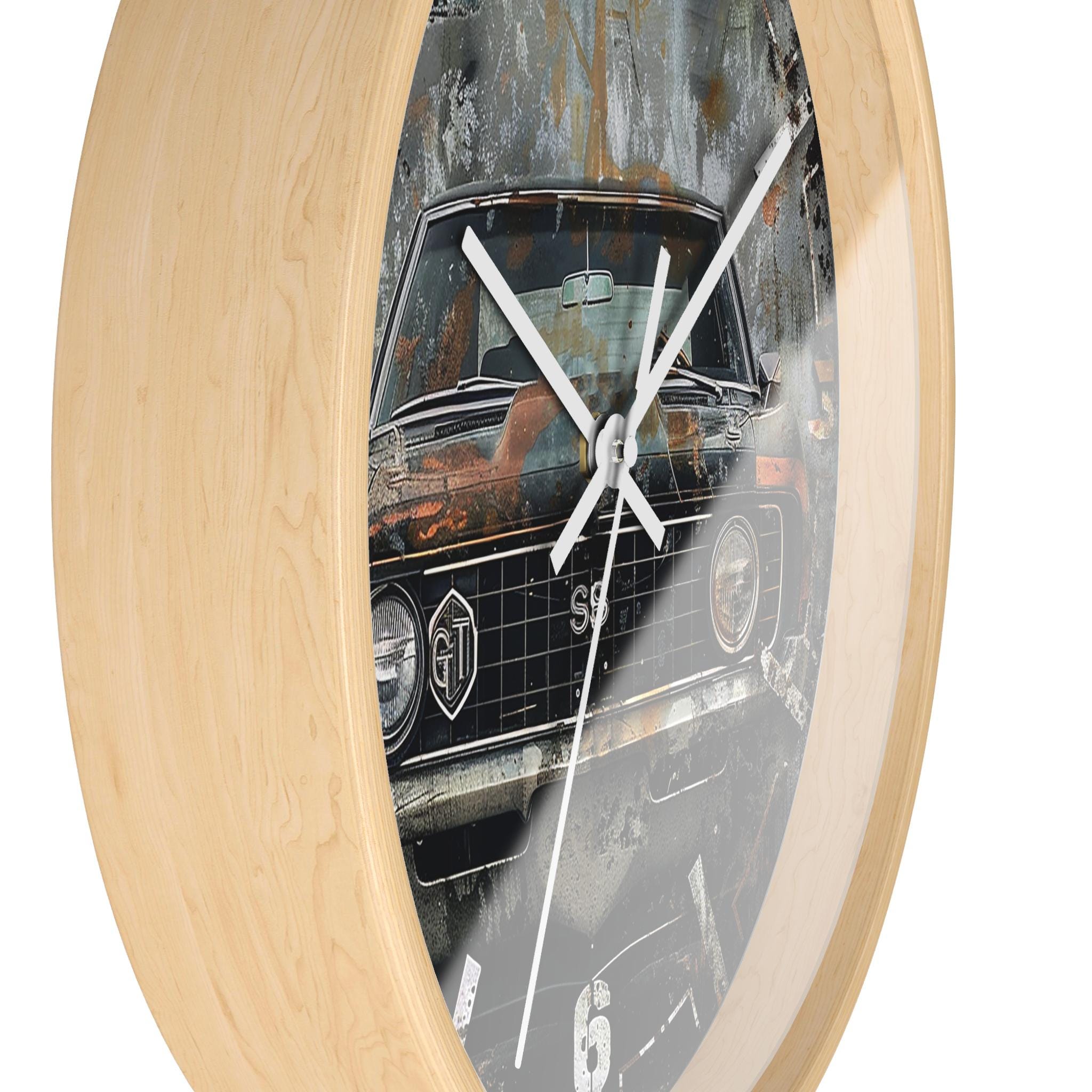ヴィンテージカー用壁掛け時計、レトロな自動車装飾、車好きへのギフト