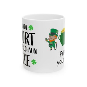 St. Patrick&#39;s Day Ceramic Mug, Cheerful Leprechaun Design, Perfect for Coffee Lovers, Gift for Friends, Holiday Celebration