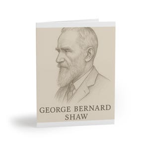 Juego de tarjetas de felicitación de George Bernard Shaw / Tarjetas de notas de estilo vintage para cualquier ocasión / Perfectas para amantes de la literatura, correspondencia, [...]