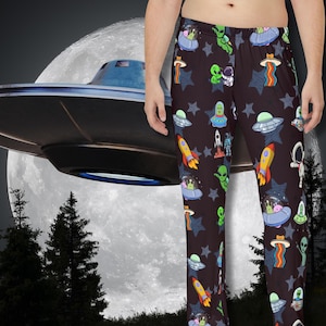 Pyjamabroek met buitenaardse wezens | Raket UFO Astronauten