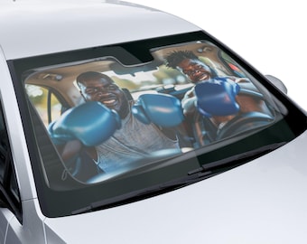 Boxing Car Sun Shade: UV Protection Windshield Cover, Sports Lover Gift
