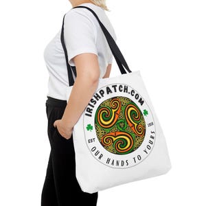Irish Themed Tote Bag - Ireland Heritage Design, Eco-Friendly, Boho Fashion, Travel Accessory, Perfect Gift for St. Patrick&#39;s Day, Celtic