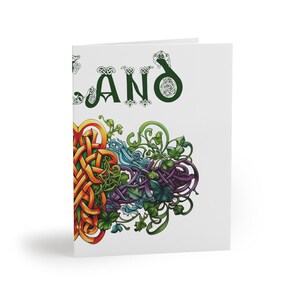 Irisches keltisches Design-Grußkarten-Set, bunte Kunstkarten für Anlässe, Sets - Perfekt für Geburtstage und Feiern, St. Patrick's