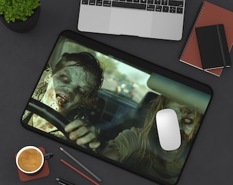 Zombie Apocalypse Desk Mat: Horror Office Decor, Geeky Gaming Mouse Pad