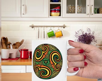 St. Patrick's Day Ceramic Mug: Traditional Irish Design