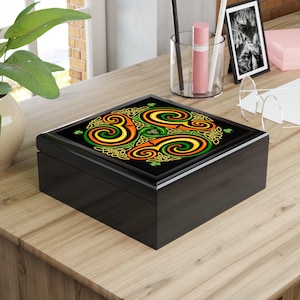 Celtic Knot Jewelry Box: Irish Trinket Organizer