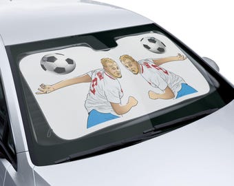 Soccer Car Sun Shade: Sports Fan Auto Accessory, Summer Road Trip