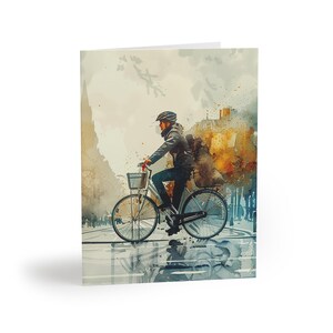 Irlanda, Giorni di Pioggia, Set di Biglietti d'Auguri Acquerello, Collezione di Biglietti Artistici per Motociclisti, Amanti della Natura, Compleanno, Grazie e altro ancora