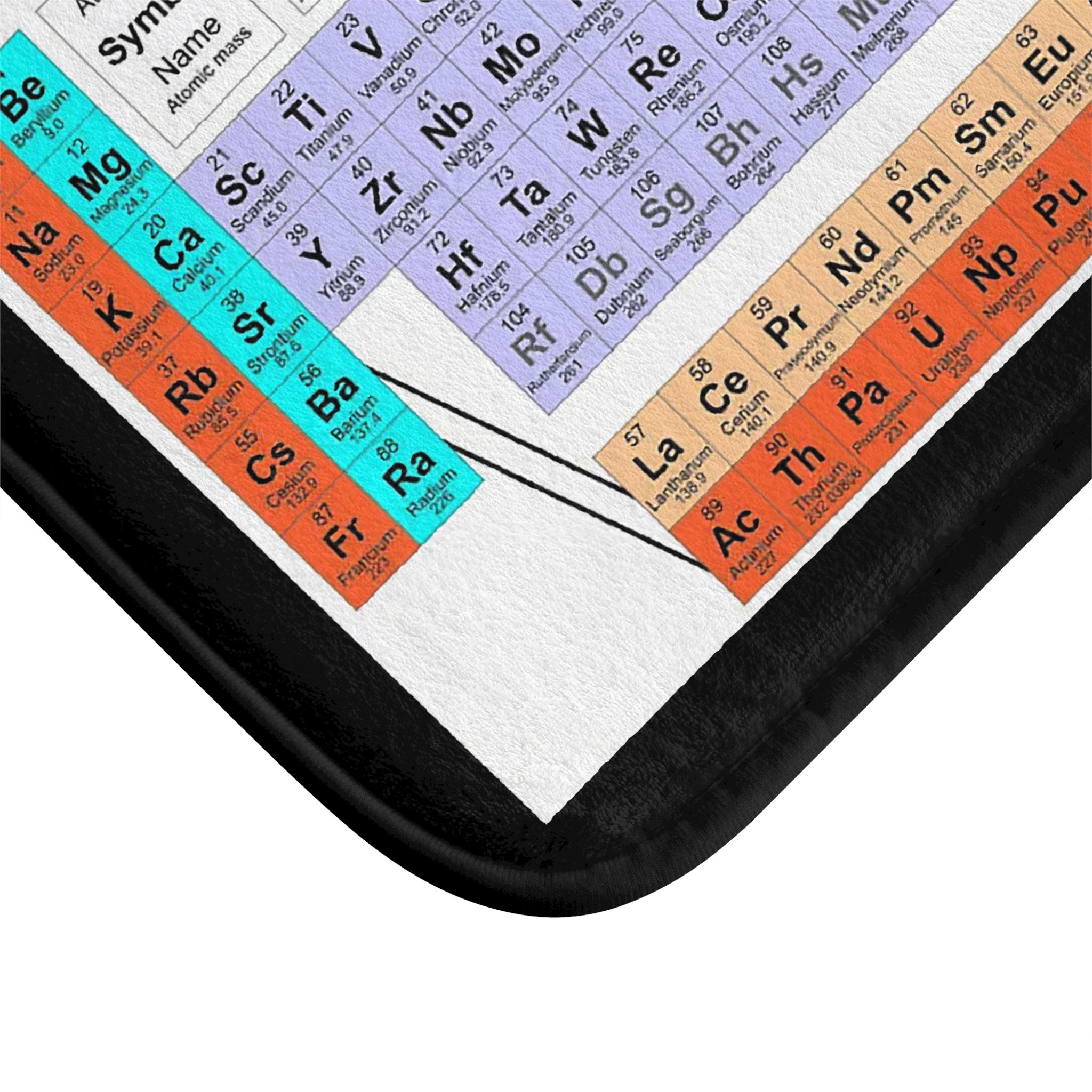 Periodic Table of Elements Bath Mat | Chemistry Science Decor - Etsy