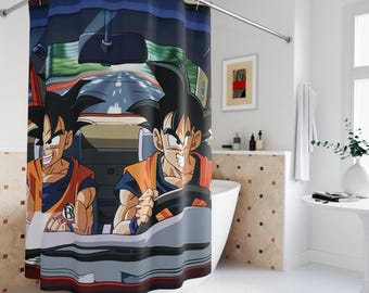 アニメ柄シャワーカーテン：楽しいオタク系バスルームデコレーション