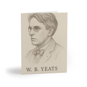 W. B. Yeats-wenskaartenset - literaire notitiekaarten, poëziebriefpapier, klassiek literatuurcadeau, vintage kunstkaarten, wenskaarten schrijver