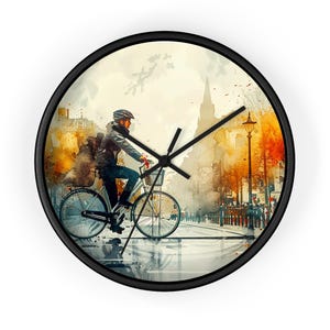 Cycling in Ireland Wall Clock: Art Decor for Bike Lovers