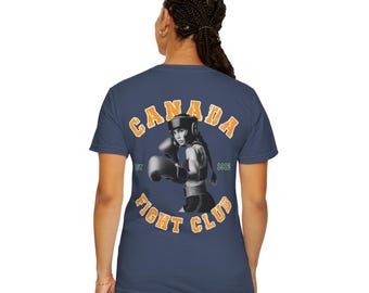 Canada Fight Club Boxing, Vintage, Woman Graphic, T-Shirt | GYM Athletic Tee