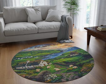 Ennoy E ROUND RUG ラグ Amazon.com: Japanese Rug Round Carpet Trendy Area Rugs Non Slip