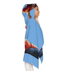 Toalha com capuz infantil do Homem-Aranha | Toalha de banho de praia para crianças imagem 8