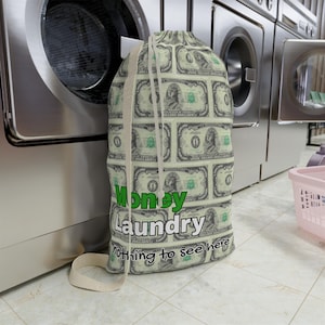 Money Laundry Bag: Funny Dorm Decor - College Student Gift