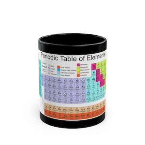 Periodic Table Elements Mug, Science Lover Gift, Educational Coffee Cup, Teacher Gift, Chemistry Enthusiast Mug