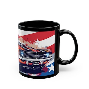 Vintage Muscle Car Black Mug - Perfect for Car Lovers, Coffee Enthusiasts, Father&#39;s Day, Collectible Gift