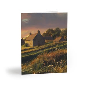 Tarjetas de felicitación con paisajes rústicos de Irlanda, perfectas para cualquier ocasión, 8, 16 y 24 unidades, hechas a mano, para amantes de la naturaleza, con notas en blanco.
