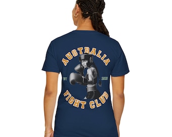 Australia Fight Club, Vintage Boxing, Woman Graphic, T-Shirt | GYM Athletic Tee