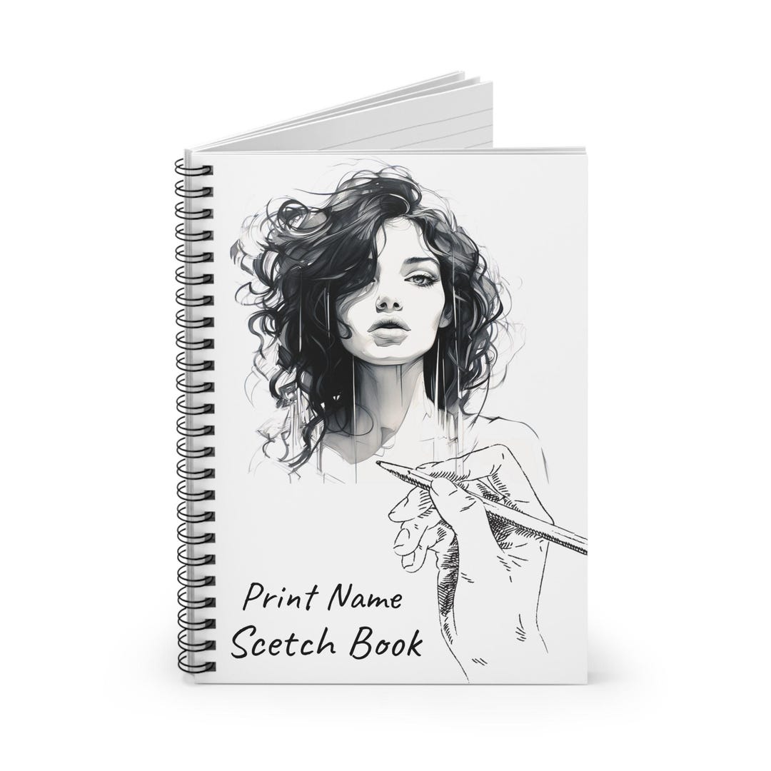 Artist Sketch Portrait Notebook | Spiral Ruled Sketchbook - Etsy