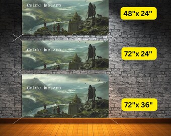 Celtic Ireland, Fantasy Wall Art, Unique Gifts, Event Signage, St Patrick's Day