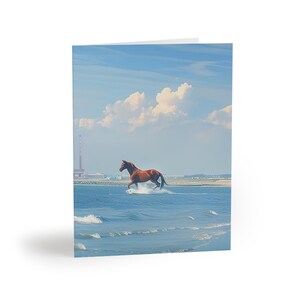 Cartões comemorativos elegantes com tema de cavalo - perfeitos para qualquer ocasião, aniversário, agradecimento, condolências, notas inspiradoras, conjunto de 8, 16, 24