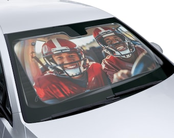 Football Car Sun Shade: Sporty Auto Sun Blocker