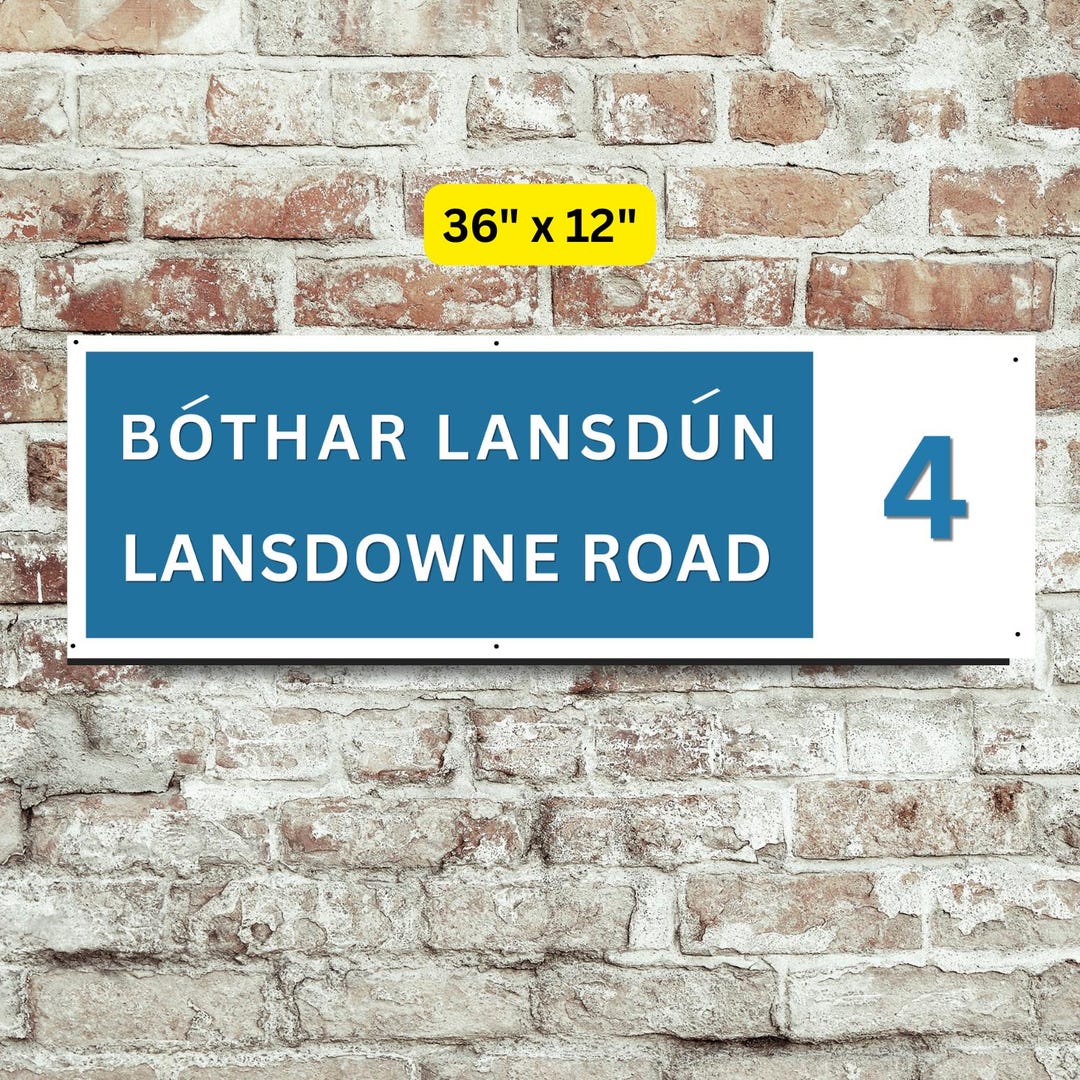 Ireland Lansdowne Road Street Sign Metal Art (36