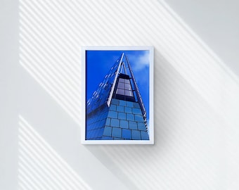 Modern Architecture Against Azure Sky - Photography - Framed Print