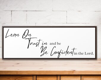 Trust in the Lord home decor framed sign, farmhouse signs, home sign, family room sign, wood signs, farmhouse wall decor, scripture verse