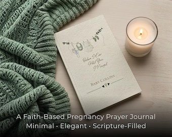 Christian Pregnancy Journal • Faith Based Pregnancy Planner • Weekly Devotional & Scripture Journal • Minimal Modern Keepsake for Moms