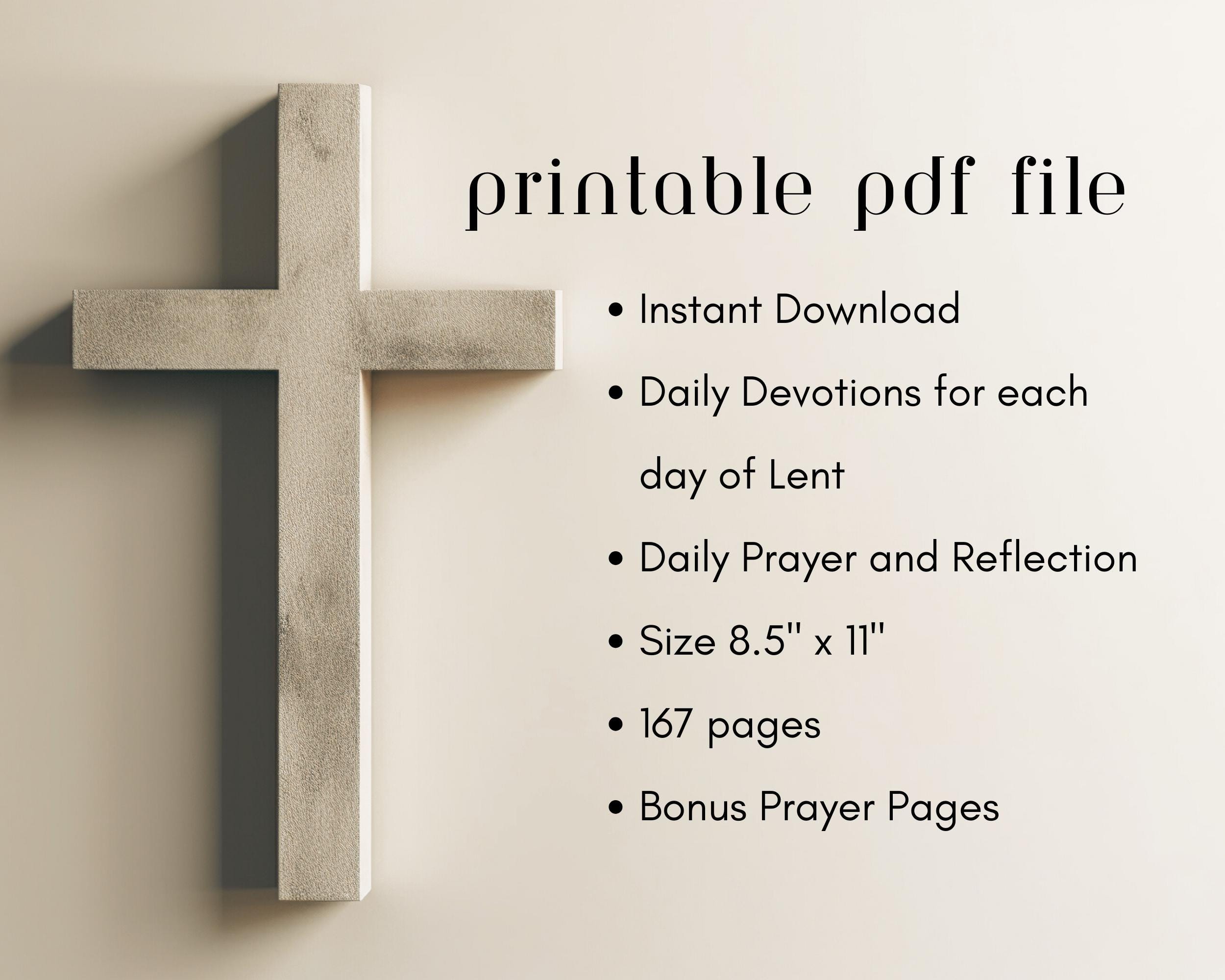 Printable Lenten Prayer Journal | Daily Devotional & Reflection for ...