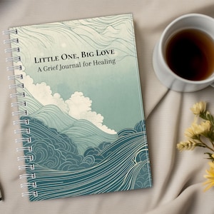 Personalized Grief Journal for Grieving Parents, Miscarriage, Stillbirth & Baby Loss Support - Bereavement Writing Prompts. Sympathy Gift