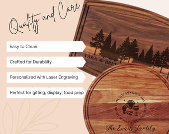 Faith Inspired Wooden Cutting Board - Personalized Kitchen Decor, Custom Wood Charcuterie Board, Wedding Gift, Anniversary, Housewarming