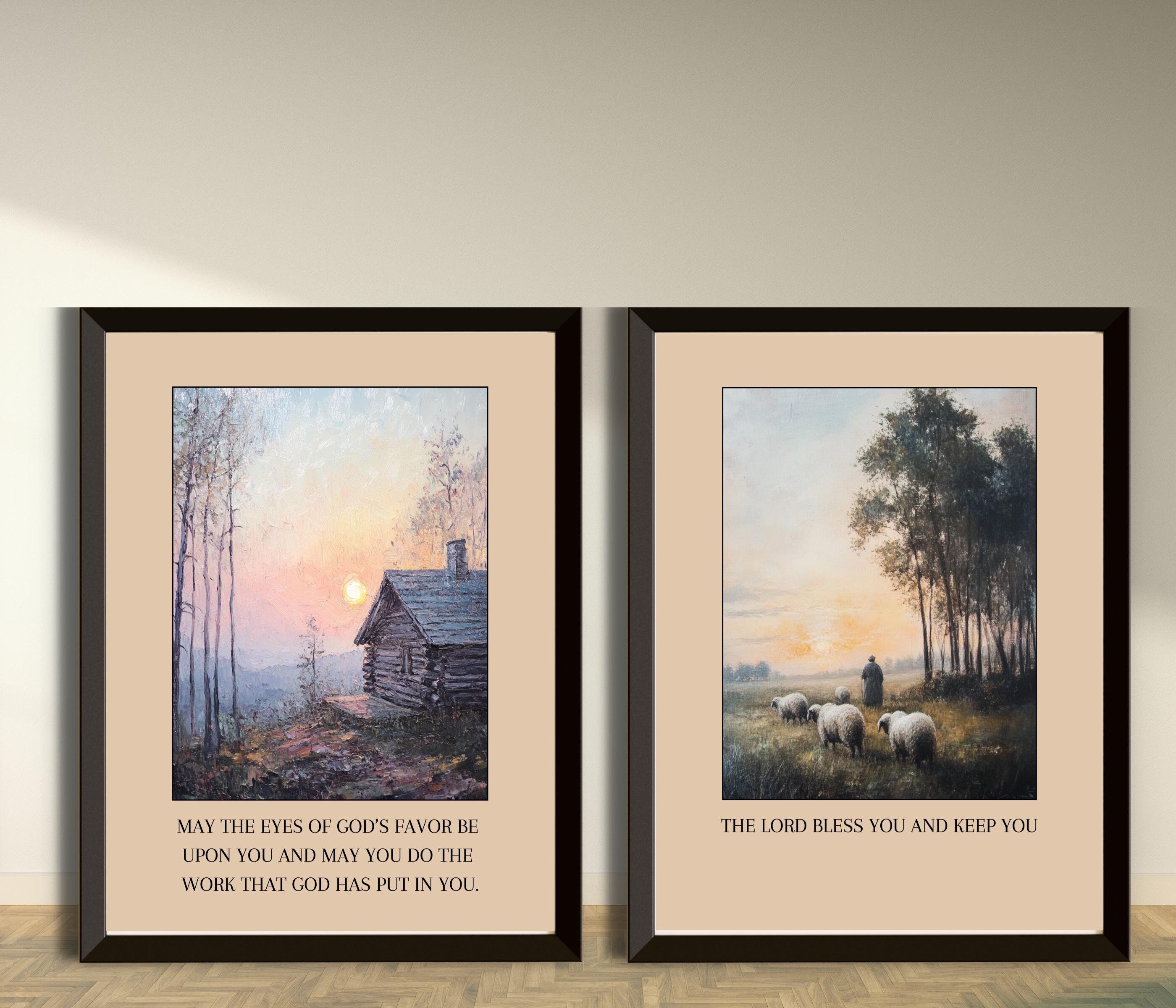 Modern Christian Scripture Wall Art | Bible Verse Art Set | Faith-based ...