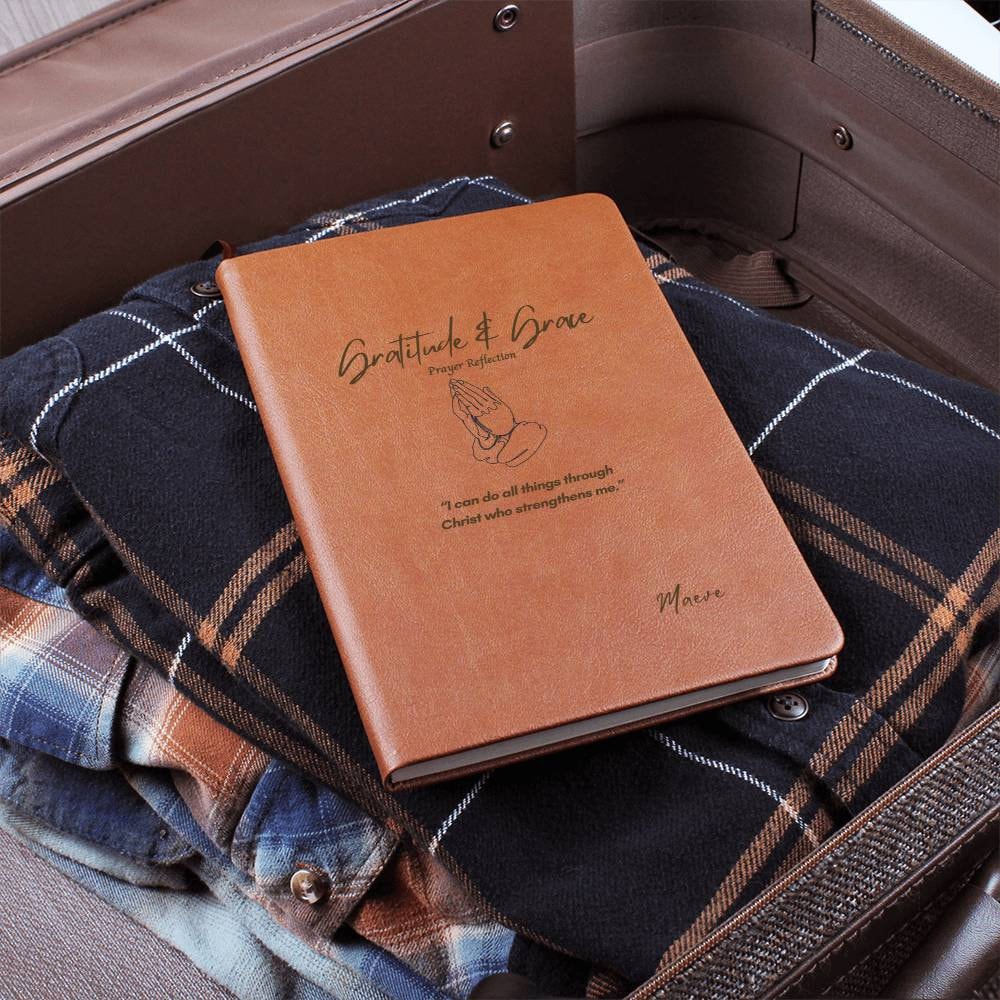 Personalized Leather Prayer Journal, Gratitude & Devotional Journal, Custom Christian Gifts, Bible Study Notebook, Catholic Devotional Gift