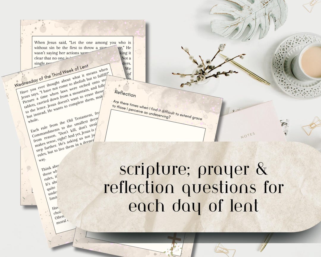 Printable Lenten Prayer Journal | Daily Devotional & Reflection for ...