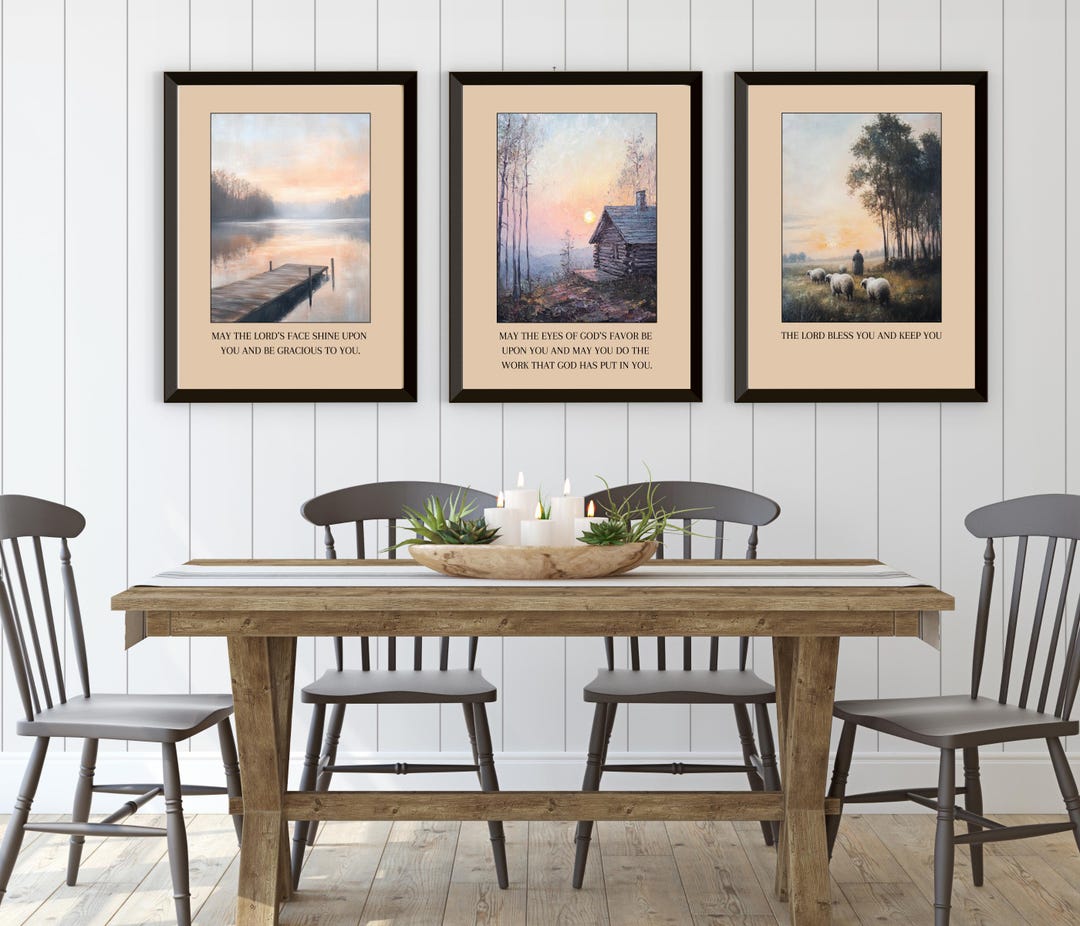 Modern Christian Scripture Wall Art | Bible Verse Art Set | Faith-based ...