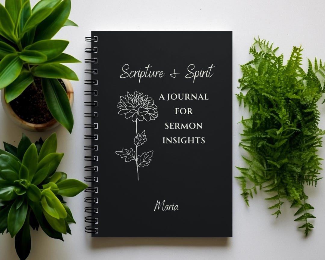 Personalized Sermon Notes Journal | Church Notes Journal | Bible Guide ...