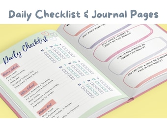Personalized Girls Mental Health Journal, ADHD Planner, Anxiety Mood Tracker, Daily Gratitude Wellness Journal, Therapy for Kids, Homeschool
