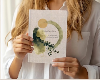 Faith Over Fear Pregnancy Journal, Christian Pregnancy Prayer Book for First Time Moms, Trimester Devotional Keepsake Memory Book