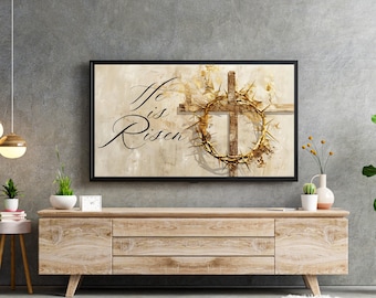 Easter Theme Samsung TV Art - Christian Decor, Holiday Wall Art, Religious Home Decor, Spiritual Samsung Frame, Spring Frame TV Art Digital