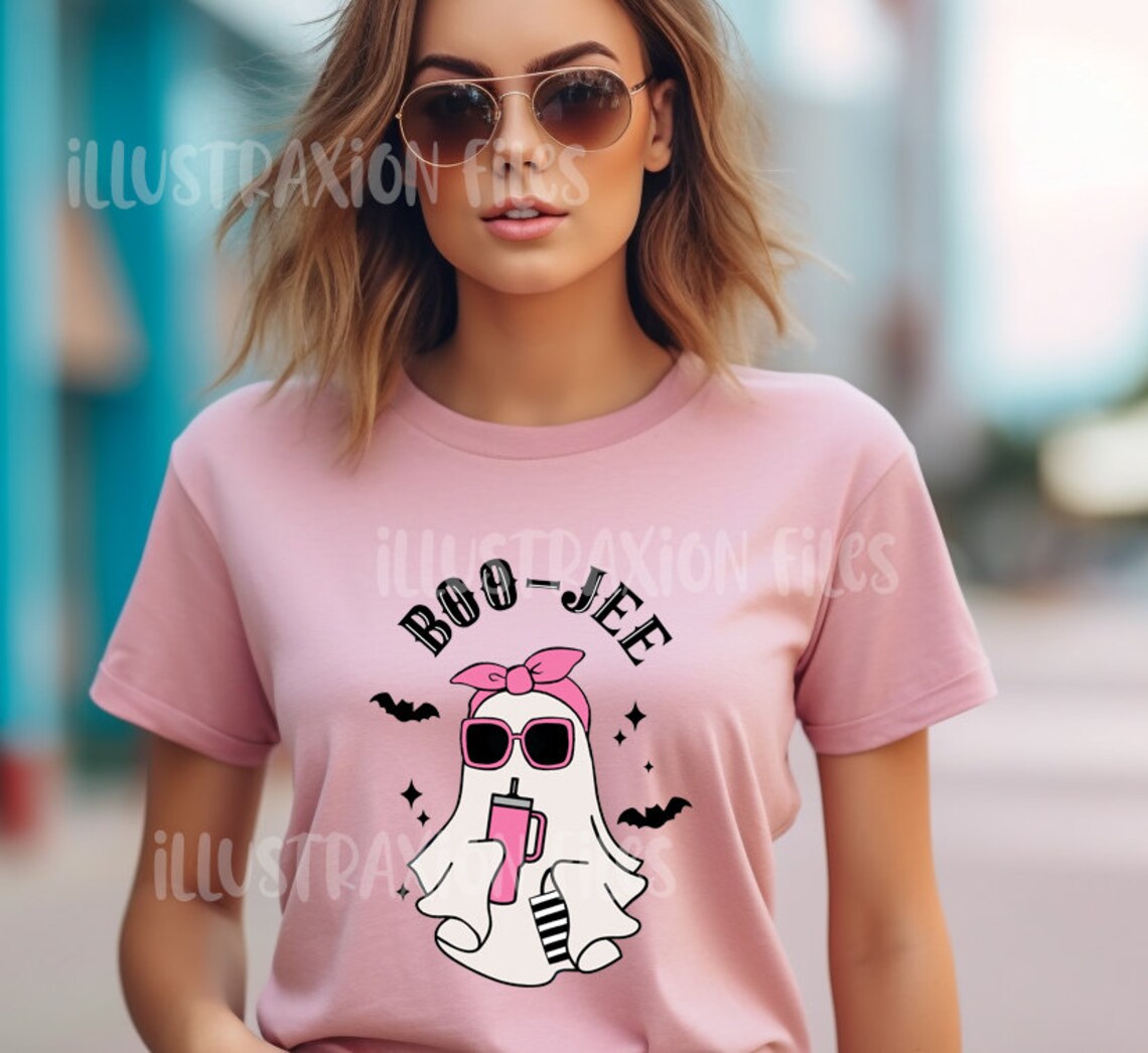 Boojee Ghost PNG SVG JPG Stanley Cup Pink Cute Designer Sunglasses ...