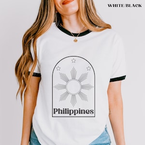 Philippines Filipino Sun Star Design Shirt for Pinoy Retro Ringer T-Shirt Gift for Filipinos and Gifts for Balikbayans Souvenirs for Pinoys