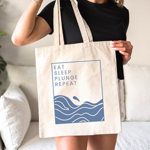Cold Plunge Tote Bag Ice Bath Polar Plunge Gift Cold Plunge Lover Cold Plunge Tub Gear Ice Plunge Breathwork Accessories Bath Plunge Pool