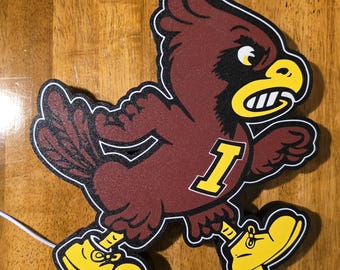 Letrero LED de ciclón de Iowa State