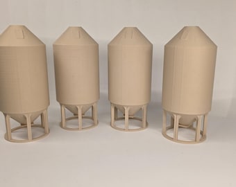 Tolva de grano a escala HO