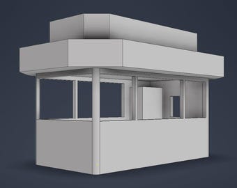 Archivo digital de puesto de comida de feria a escala HO